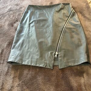 Express Black Leather Pencil Skirt